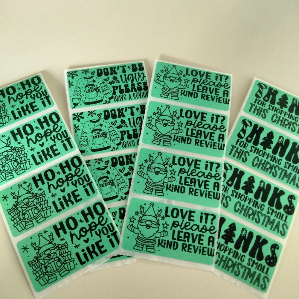 💙100 Christmas Pack- Shipping Labels Thermal Packaging Stickers 2.25